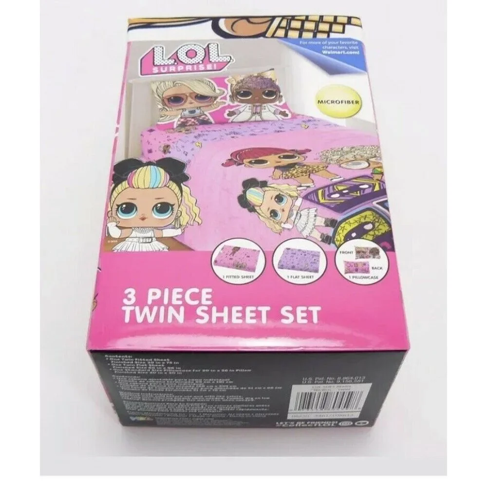L.O.L Surprise 3‎ Piece Microfiber Twin Sheet Set-